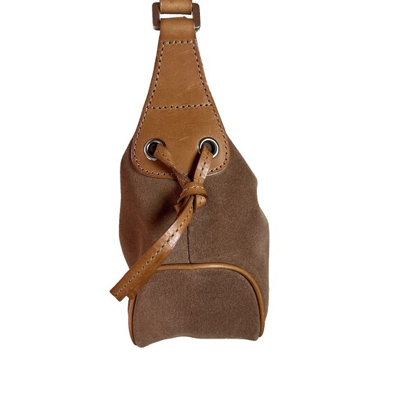 Vintage 90's Suede Fossil Hobo Bag With Vintage Fossil Key Charm - Picture 7 of 12